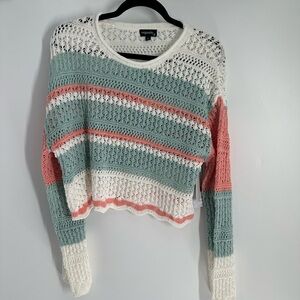 Stylish Crochet Sweater in Multicolor by Angie